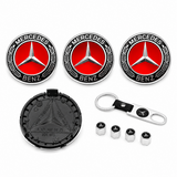 4pcs Wheel Center Caps 3D Emblem Car Tire Hub Cap Replacement for Mercedes-Benz