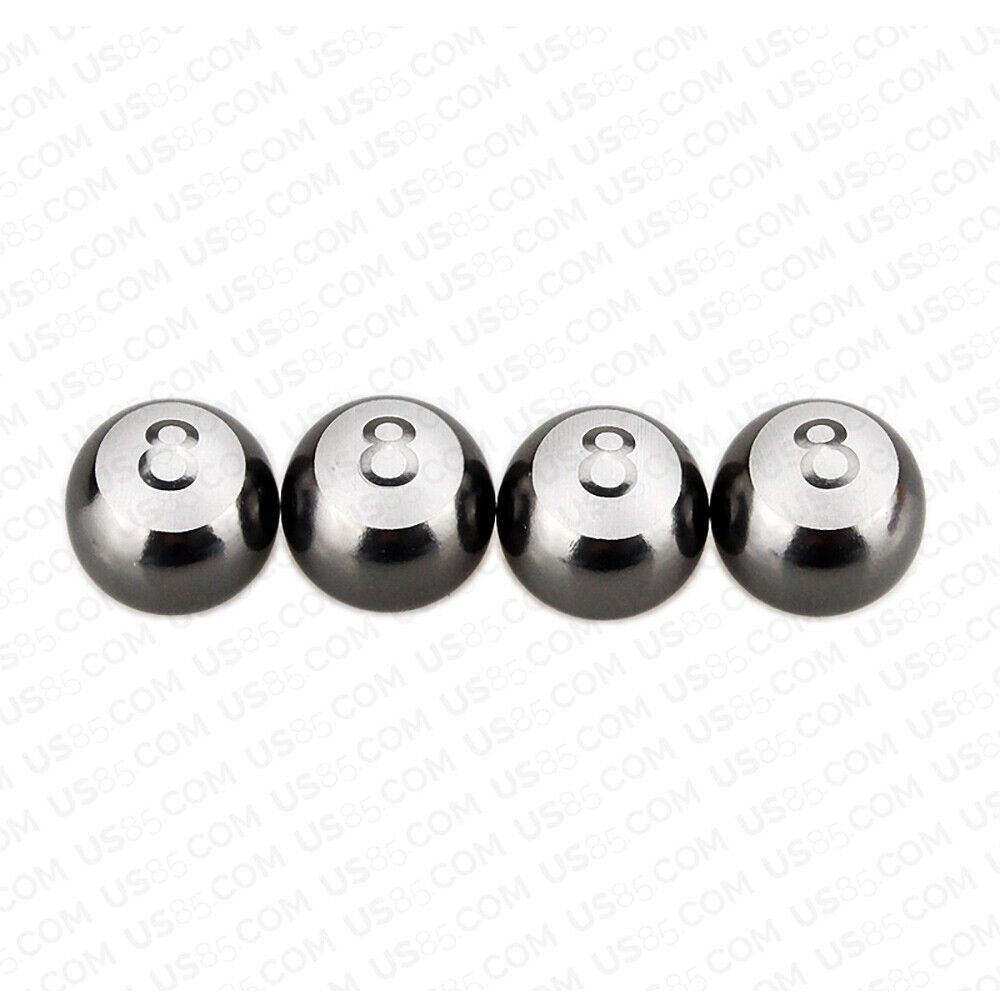 Universal No. 8 Eight Billiard Ball Car Round Caps Auto Valve Stems Decoration