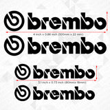 Car Wheels Brake Caliper Brembo Racing Sticker Decal Logo Decoration Sport Black