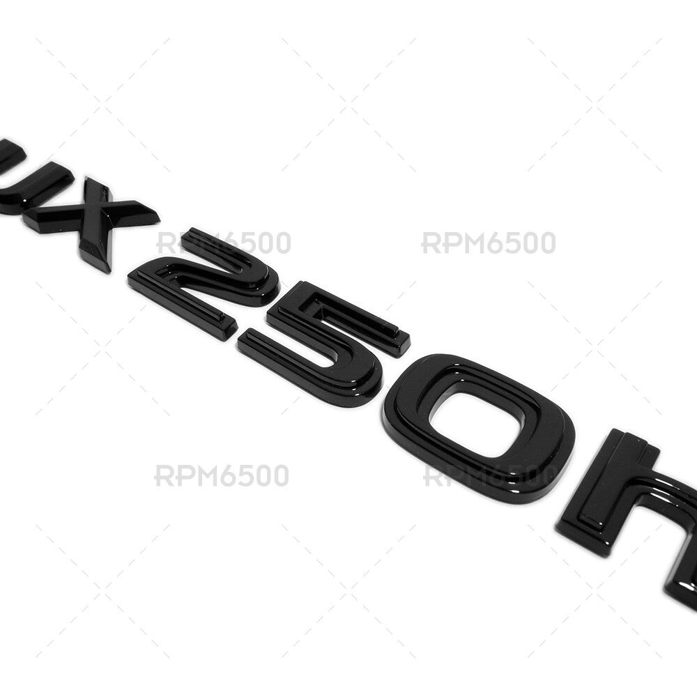 Lexus Liftgate Gloss Black UX 250h Letter Logo Badge Car Emblem Replace F-Sport