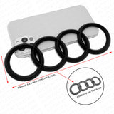 02-09 AUDI Sport Matte Black Liftgate Trunk Lid Logo Ring Badge Emblem Decorate