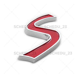 For MINI Cooper S Lettering Silver Chrome Rear Trunk Boot Logo Emblem Badge