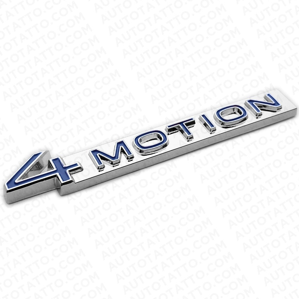 18-23  Fit VW 4 Motion Rear Trunk Nameplate Badge Metal Emblem Chrome Blue