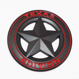 Universal 3D Fashion Metal Round Texas Star Car Decal Sticker Auto Decoration