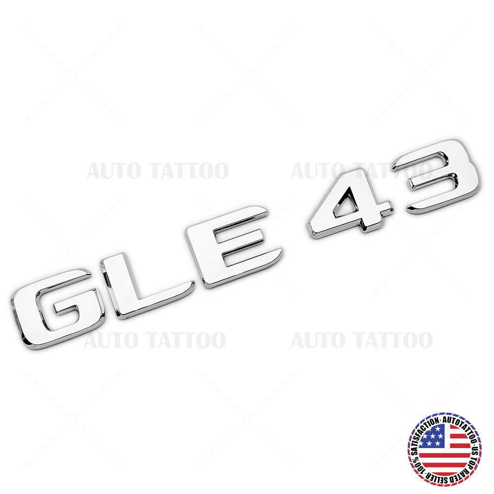 17-21 Mercedes GLE 43 Letter Emblem Liftgate Logo Badge AMG Sport OEM Chrome