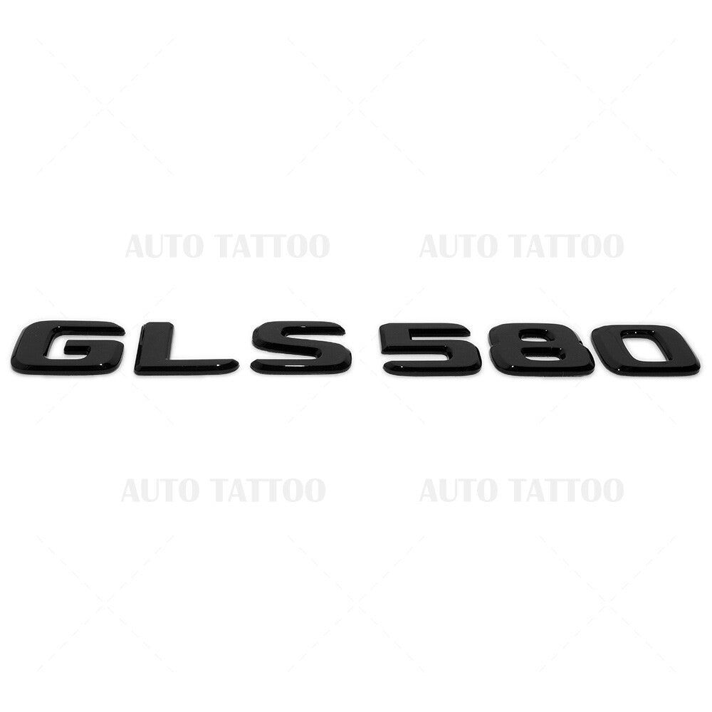 For Mercedes GLS 580 Letter Emblem Liftgate Logo Badge AMG Sport Gloss Black