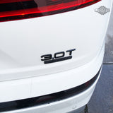 Audi Black Quattro Nameplate OEM ABS Emblem Liftgate Adhesive Logo Lid Badge