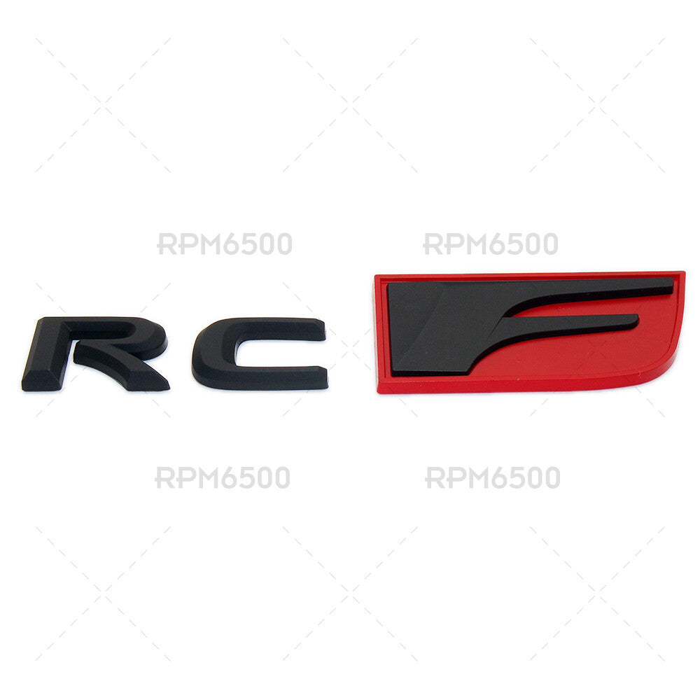 Lexus Trunk Lid Black Red RCF RC F Letter Logo Badge Emblem Car Replace F-Sport