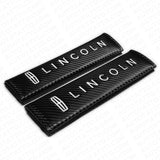 For Lincoln Carbon Car Seat Belt Cover Safety Shoulder Strap Cushion Pad Harness
