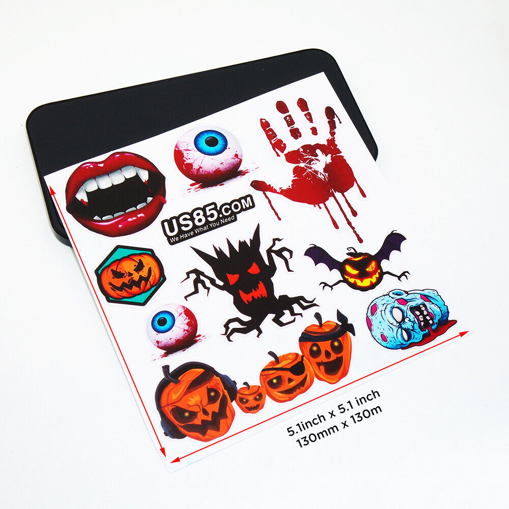 Halloween Holiday Car Body Office Kid Phone Decal Vinyl Sticker Decorate Pumpkin