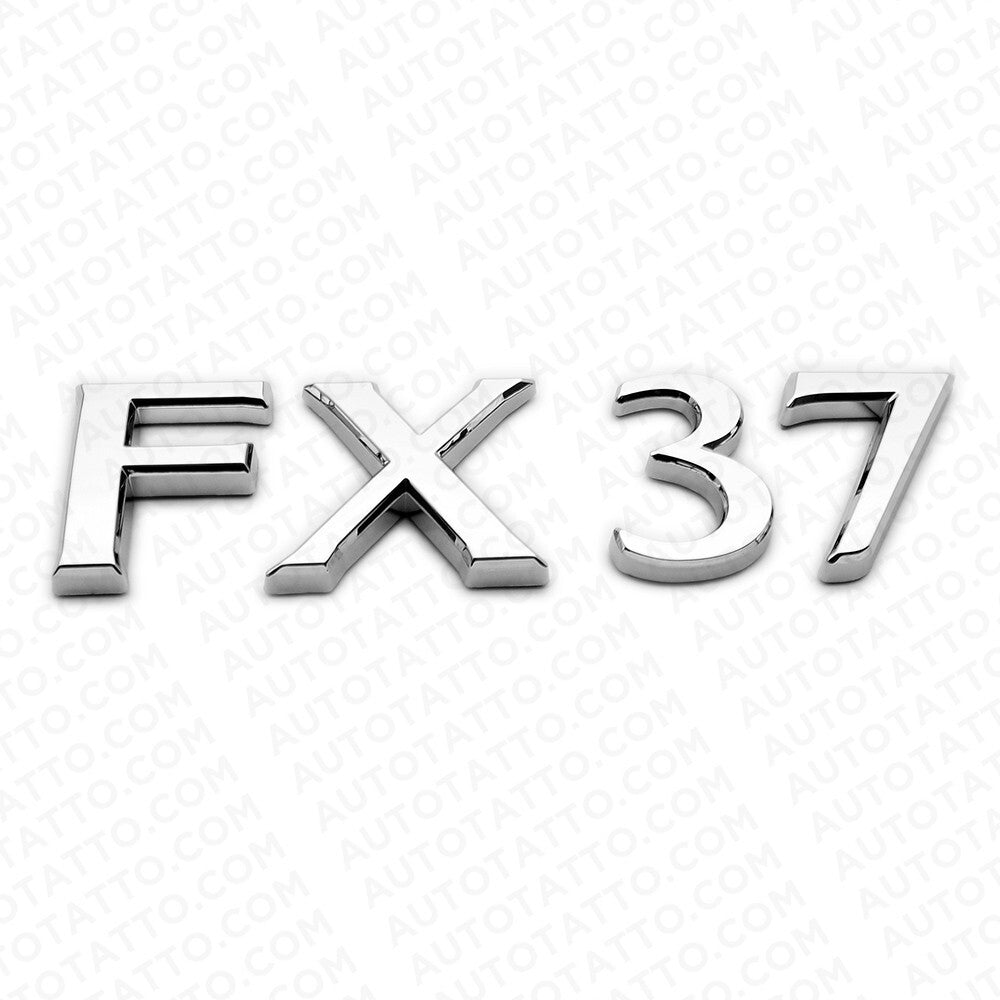 For Infiniti FX37 Rear Liftgate Logo Letter Badge Emblem Nameplate Silver Chrome