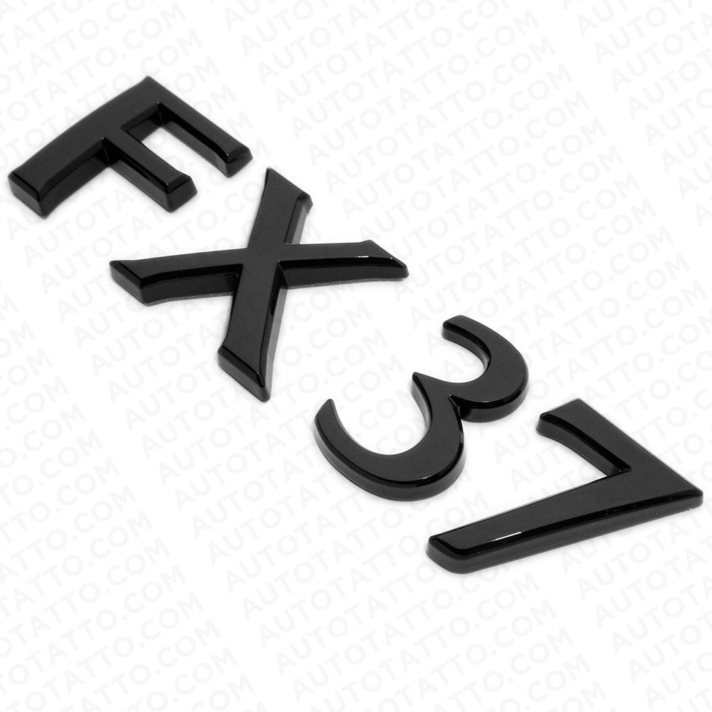 For Infiniti FX37 Rear Liftgate Logo Letter Badge Emblem Nameplate Gloss Black