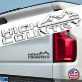 19-21 OEM Chrome Tahoe Silverado High Country Tailgate Letter Logo Emblem Badge