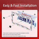 Cute Colorful Custom Hello Kitty License Plate Frame Cover Holder Decorate