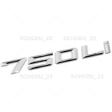 Chrome 750Li Letter Logo Emblem Badge Trunk Lid M Power Performance F02 F04