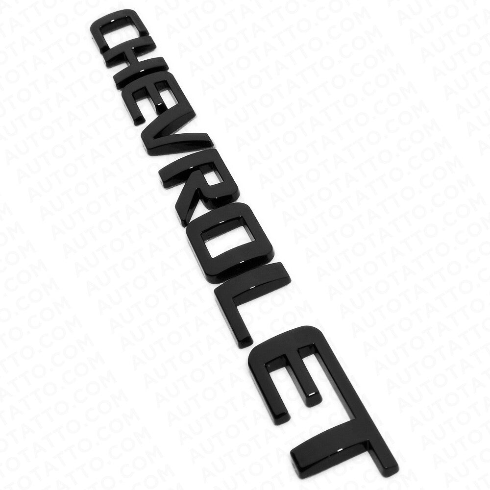 For Chevy Chevrolet Rear Lifgate Letter Badge Nameplate Logo Emblem Gloss Black
