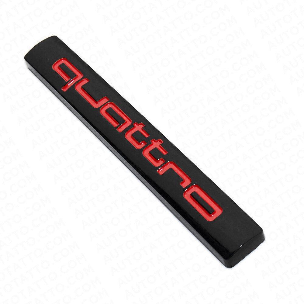 96-22 Audi Sport Rear Trunk Deck Lid Quattro Nameplate Emblem Logo Badge Black