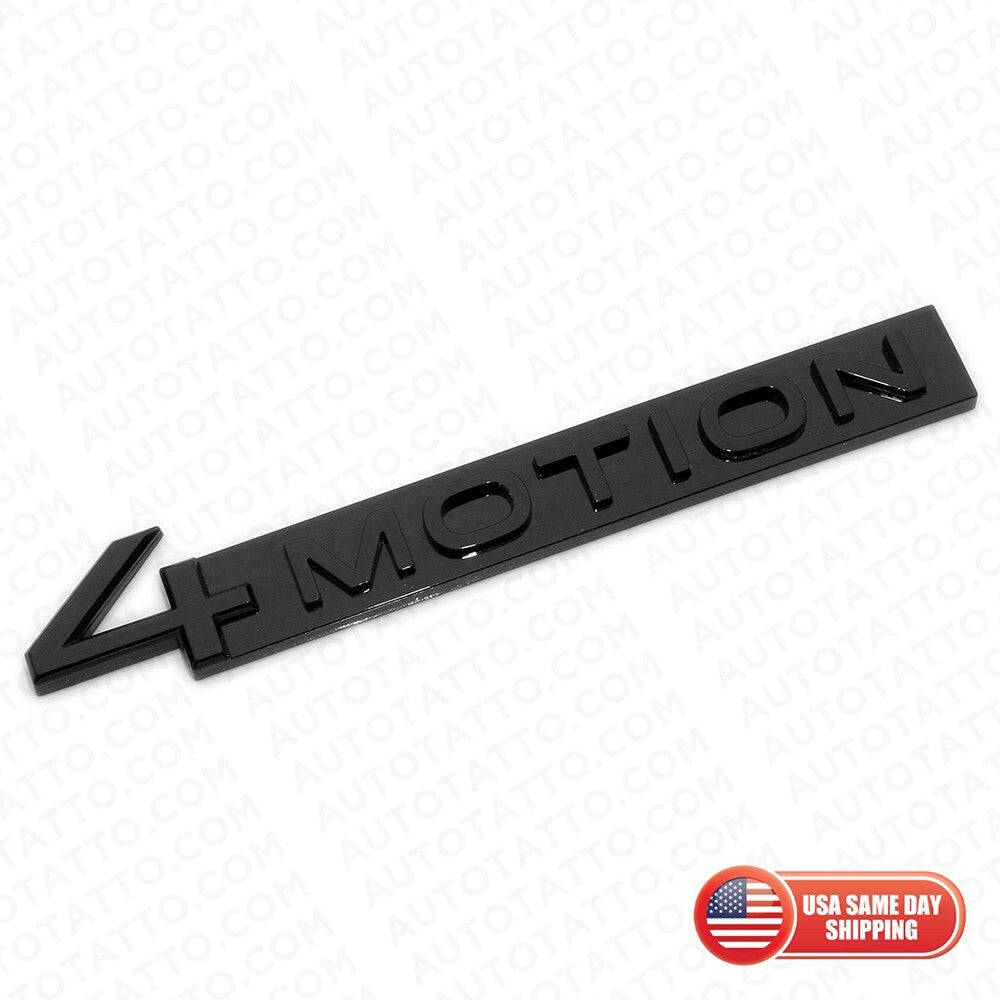 For VW 18-23 OEM ABS 4 Motion Rear Trunk Nameplate Badge Emblem Gloss Blackout