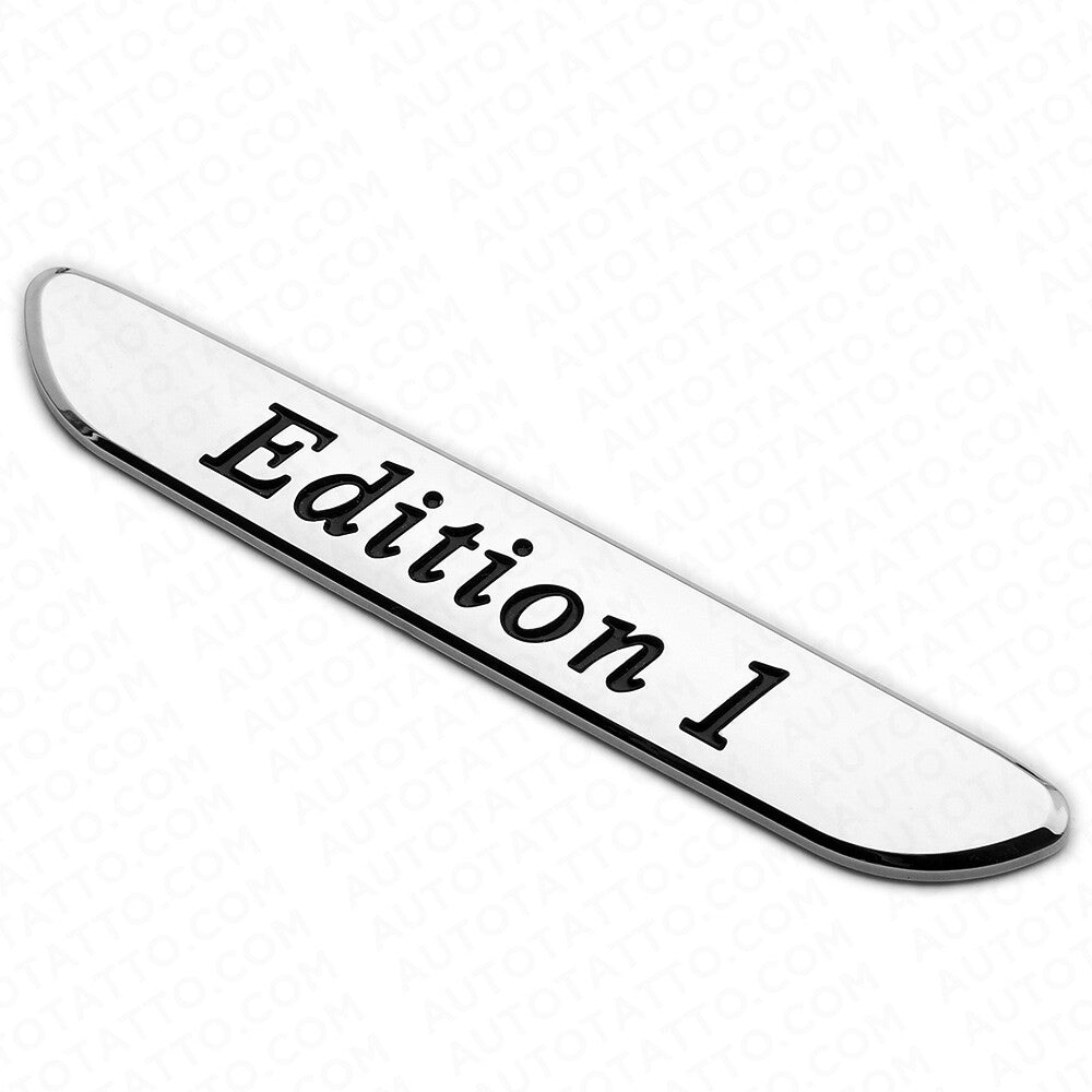 2x 3D Edition 1 Fender Marker Car AMG Logo Badge Emblem Sport Decoration Chrome