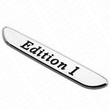 2x 3D Edition 1 Fender Marker Car AMG Logo Badge Emblem Sport Decoration Chrome
