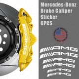 AMG Edition Car Wheels Brake Caliper Sticker Decal Logo Decoration Sport White