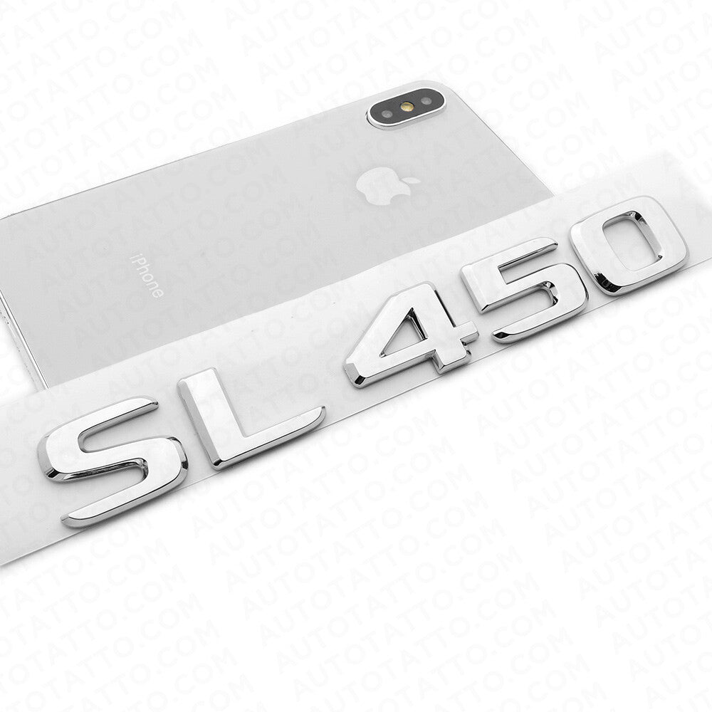 17-21 For Mercedes SL 450 Letter Emblem Luggage Trunk Lid Badge AMG Sport Chrome