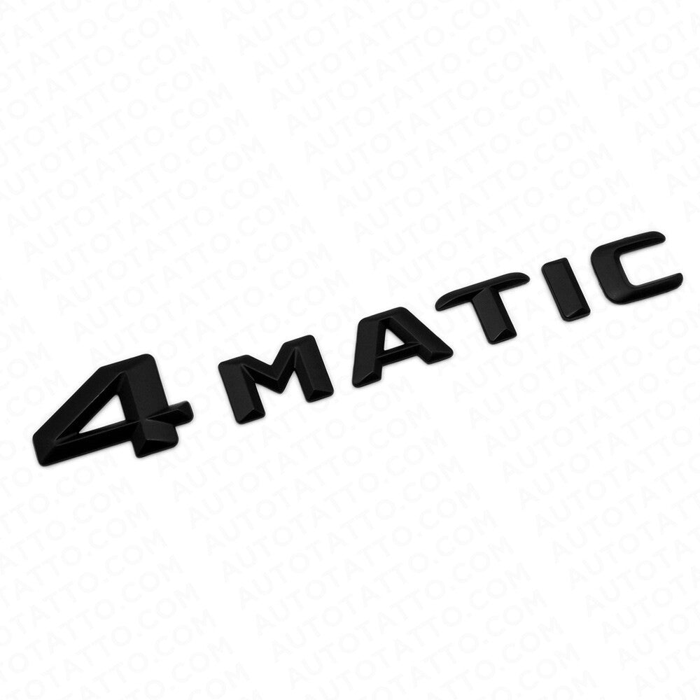 Mercedes New 4 Matic Emblem 3D Trunk Logo Letter Sport Badge AMG - Matte Black