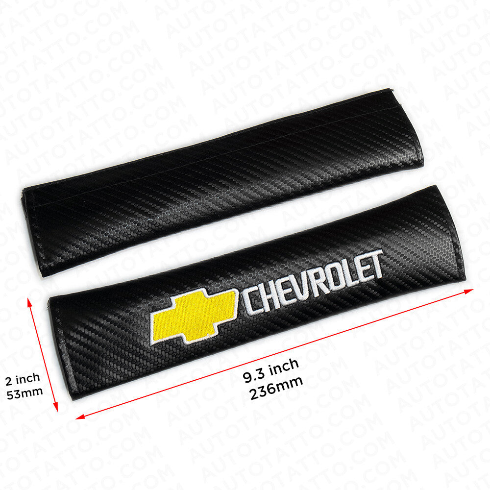 Chevy Sport Carbon Car Seat Belt Cover Safety Shoulder Strap Cushion Pad Harness