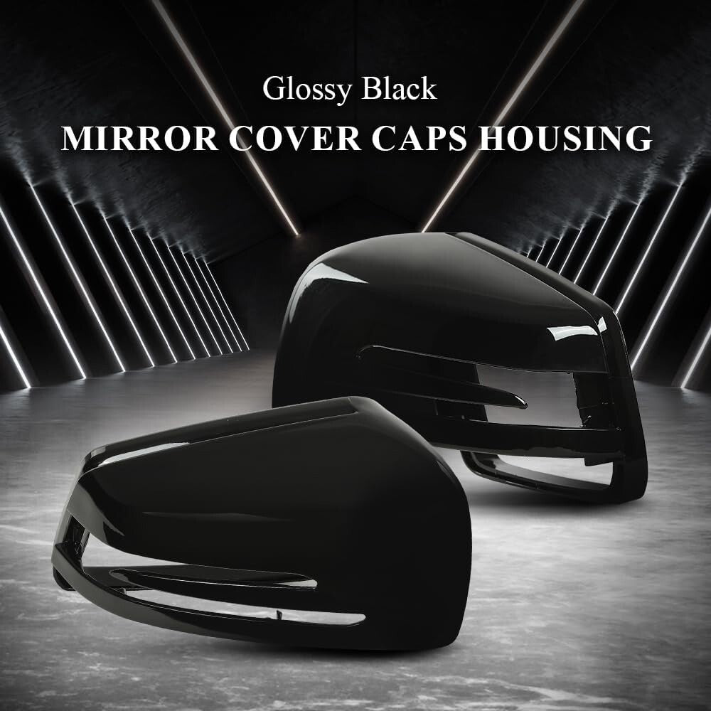 Mercedes W204 W212 W117 C E S GLA Class Gloss Black Side Mirror Cover Replace