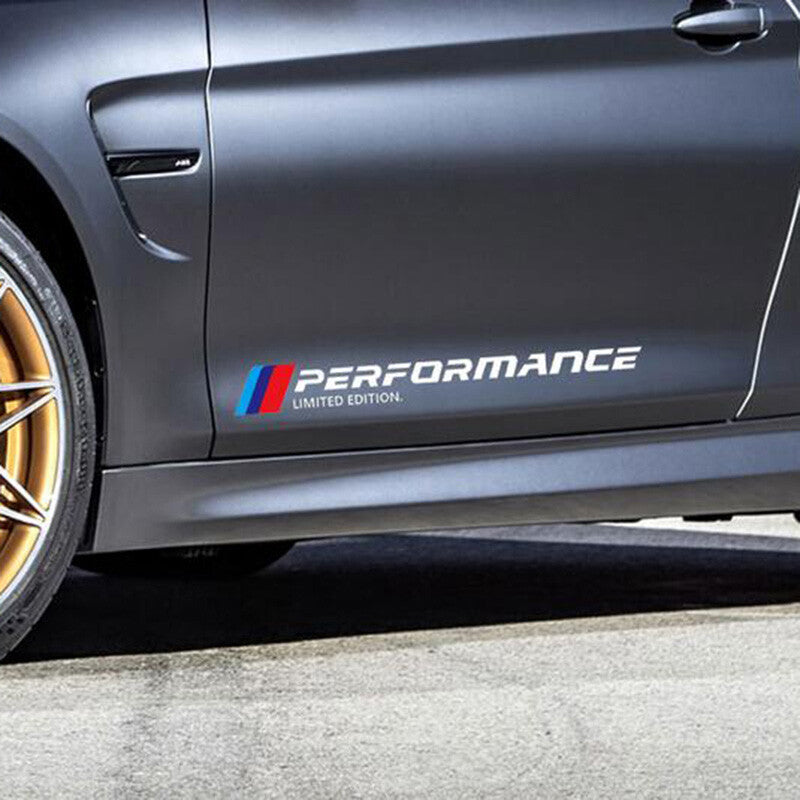 2x For BMW Performance Limited Edition Car Door Decal Sticker Waist Line Sport