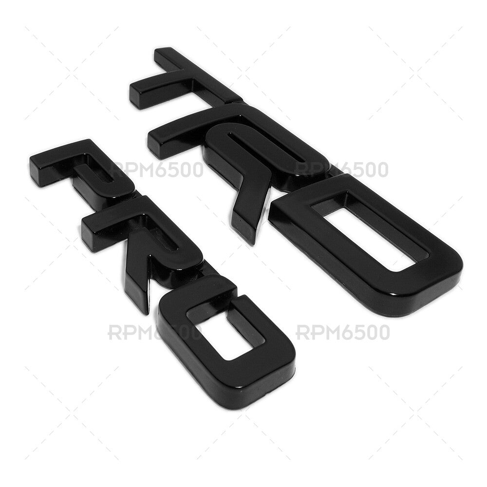 Toyota Tacoma Tundra TRD Pro Set Black Metal Sport Letter Logo Badge 3D Emblem