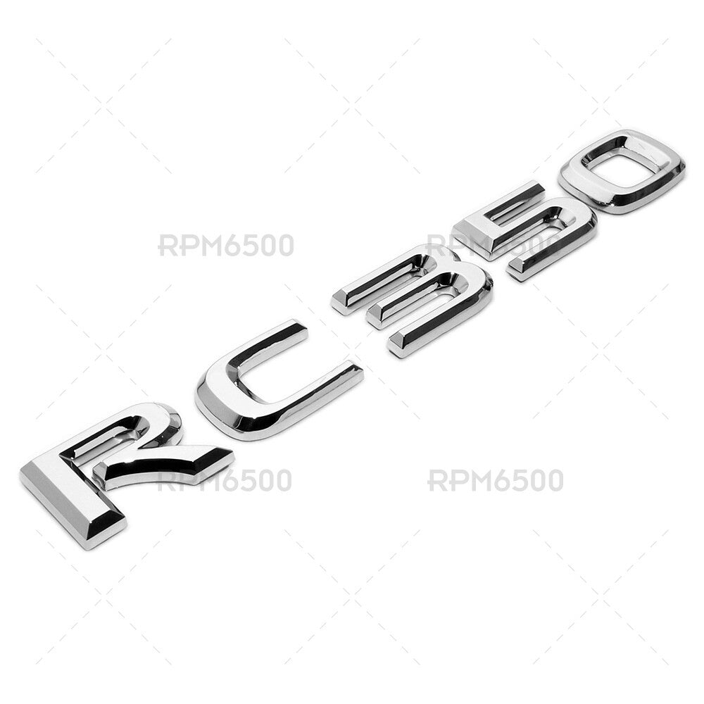 For Lexus Trunk Lid Chrome RC 350 Letter Logo Badge Emblem Car Replace F-Sport