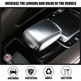 Matte Silver Central Control Armrest Decorative Cover Trim For NEW GLE GLS Class