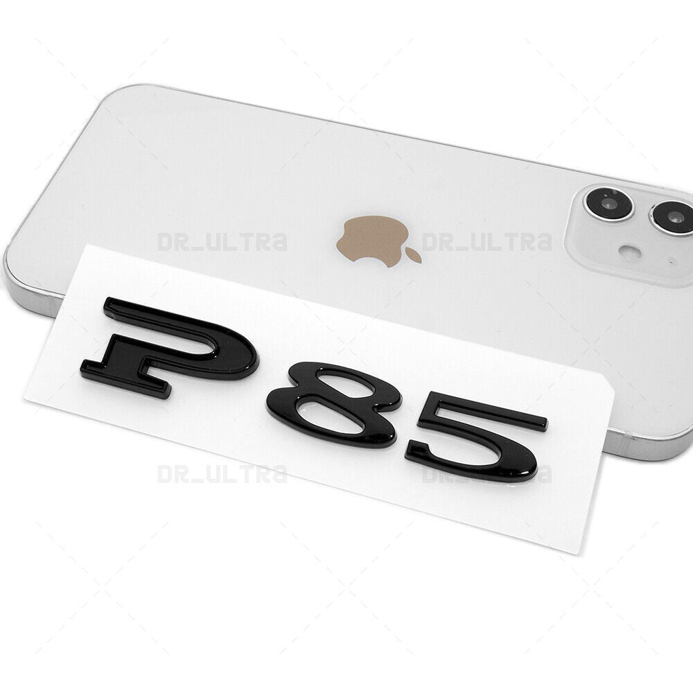 Tesla Rear Liftgate Lid Model P85 Nameplate Logo Badge Emblem Sport Gloss Black