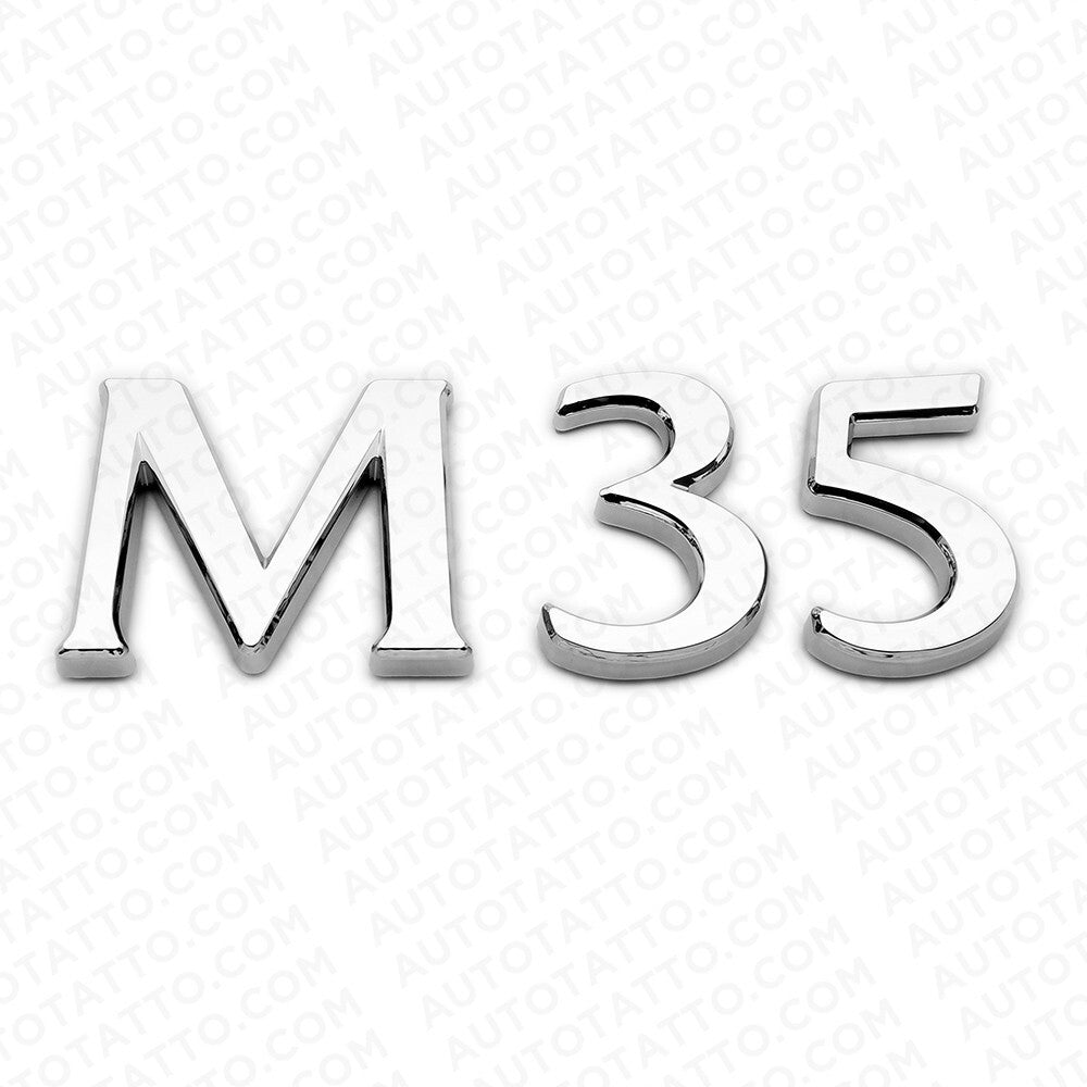 For Infiniti M35 Rear Trunk Logo Letter Badge Emblem Nameplate Silver Chrome
