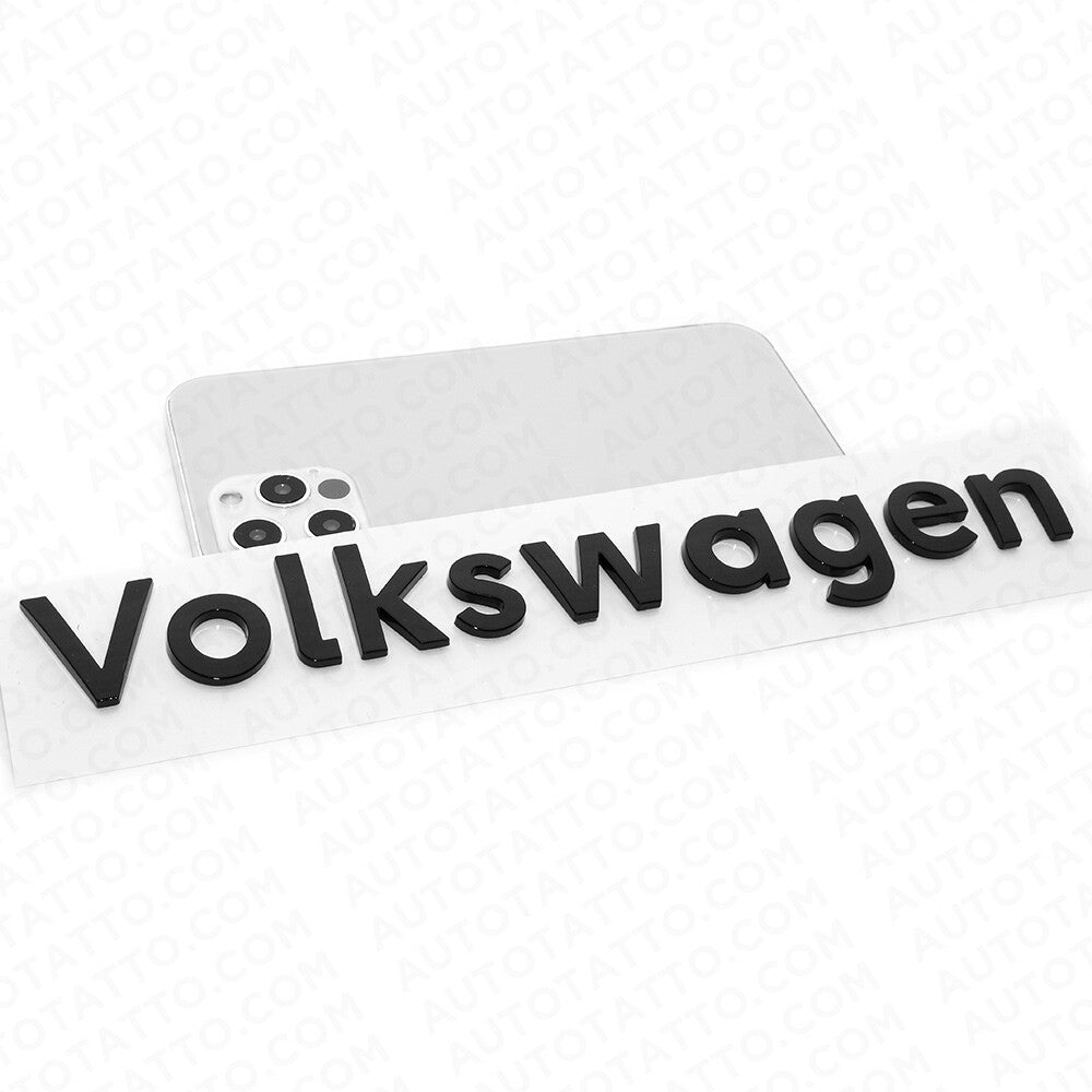 Universal Gloss Black Rear Liftgate Badge Sport Volkswagen Letter Emblem For VW