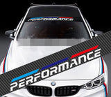 M-Sport Front Window Windshield Carbon Fiber Vinyl Banner Decal Sticker for BMW