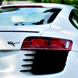 Audil Quattro Gecko Badge Emblem Trunk 3D Sticker Car SUV Sport Matte Black 4WD