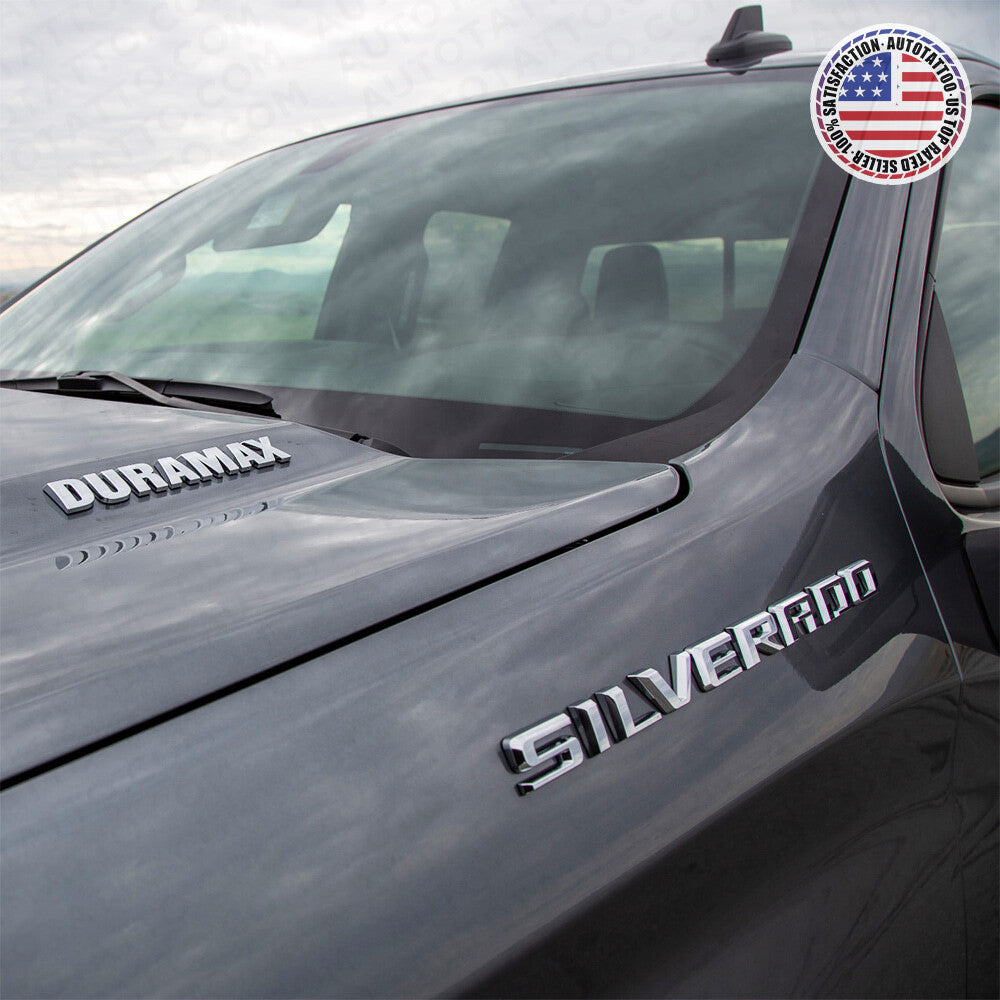 19-21 OEM Chrome Silverado 1500 Side Fender Letter Logo Emblem Badge Z71 LT LTZ