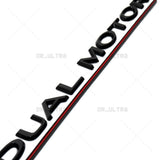Tesla Liftgate Lid Dual Motor Performance Nameplate Badge Emblem Gloss Black Red