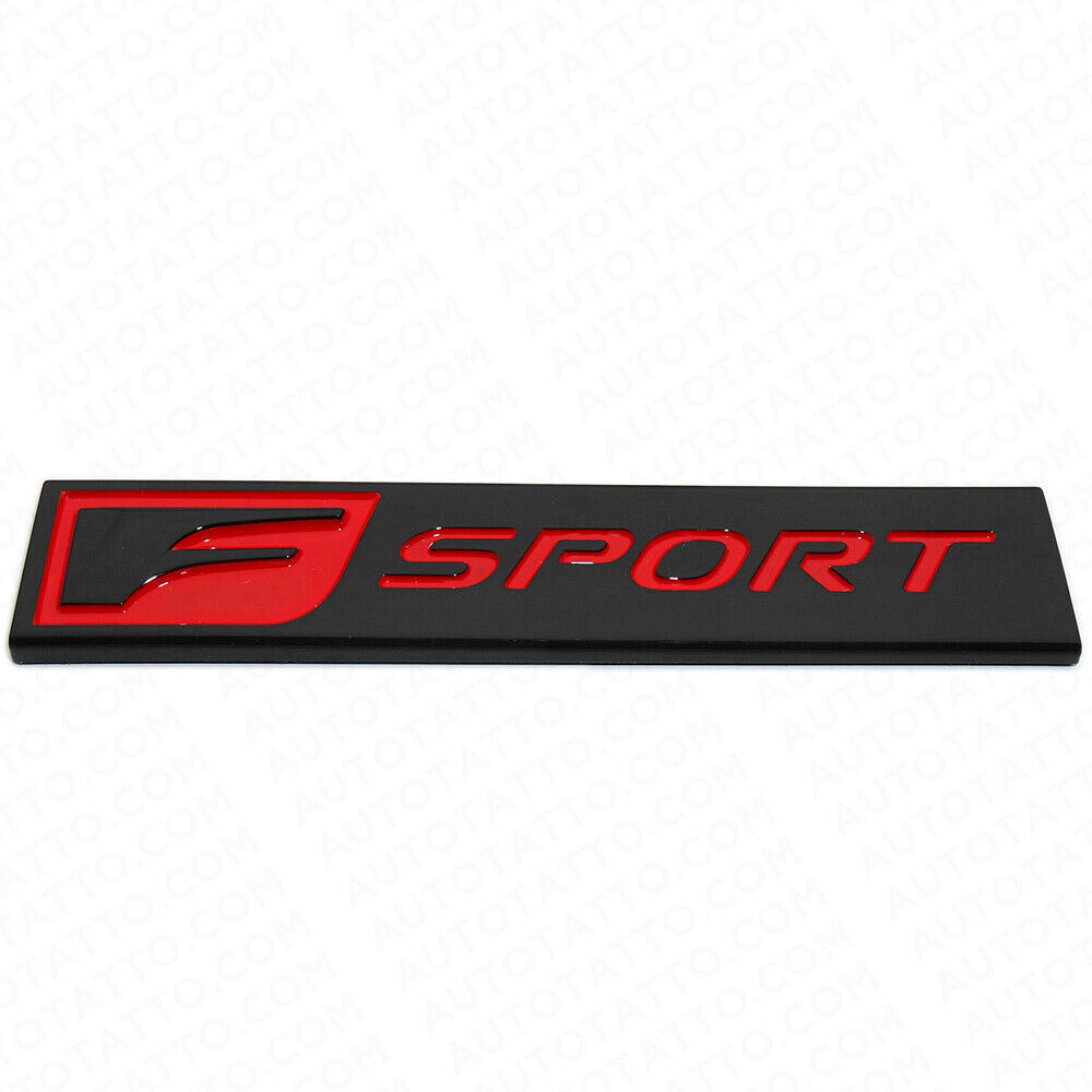 For Lexus F-Sport Logo Badge Rear Trunk Luggage Lid Emblem Decoration Black Red