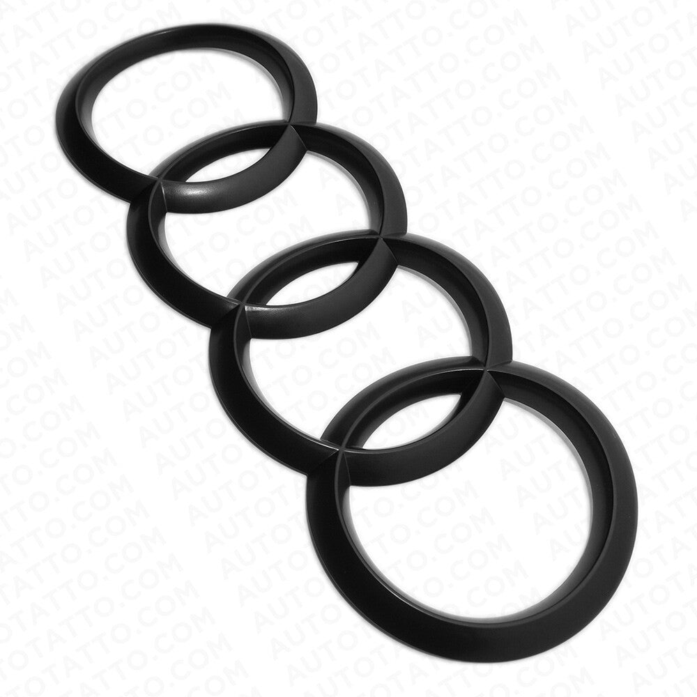 12-18 Audi A7 S7 RS7 Rear Liftgate Trunk Sign Logo Ring Badge Emblem Matte Black