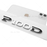 Tesla Rear Liftgate Model P100D Nameplate Logo Badge Emblem Sport Chrome Black