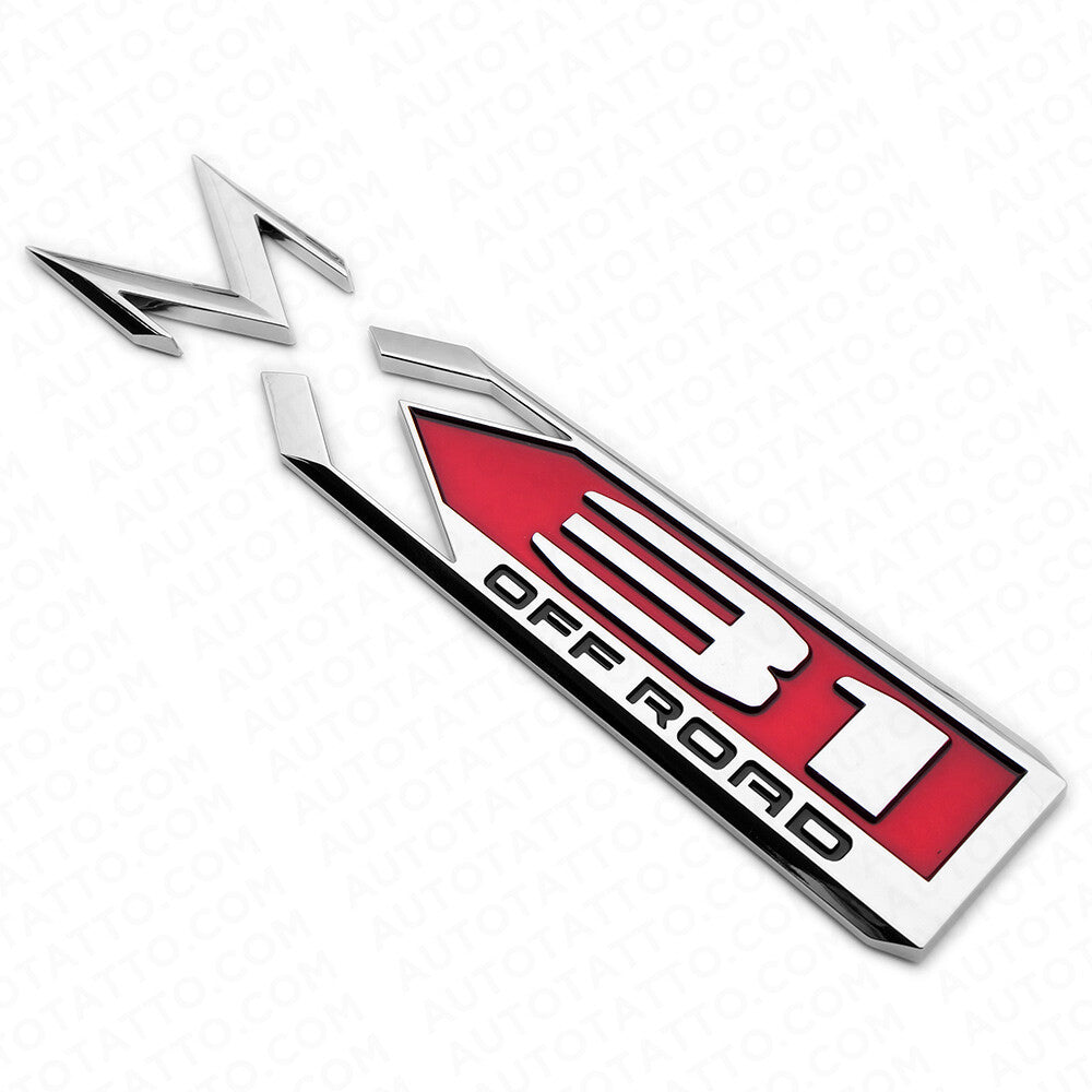 2x GMC Sierra X31 Off Road Rear Truck Bed Decal Badge Logo Emblem Nameplate Red