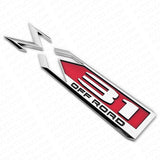2x GMC Sierra X31 Off Road Rear Truck Bed Decal Badge Logo Emblem Nameplate Red