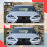 Gloss Black M Horn Side Mirror Cover Caps For Lexus IS200t IS300 IS350 2013-2020