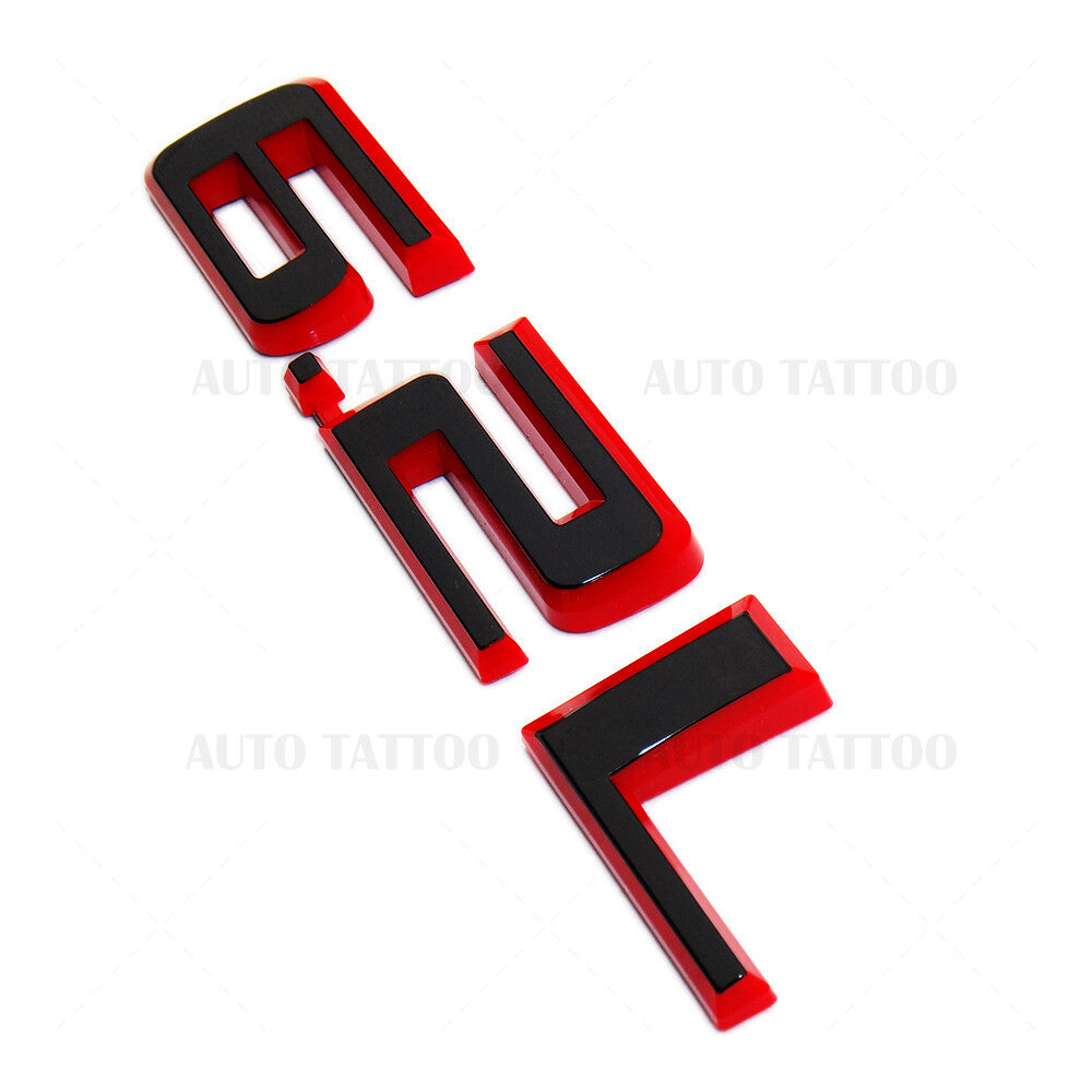 2x Chevy Silverado 6.2L Redline Hood Letter Logo Emblem Badge Z71 Blalck & Red