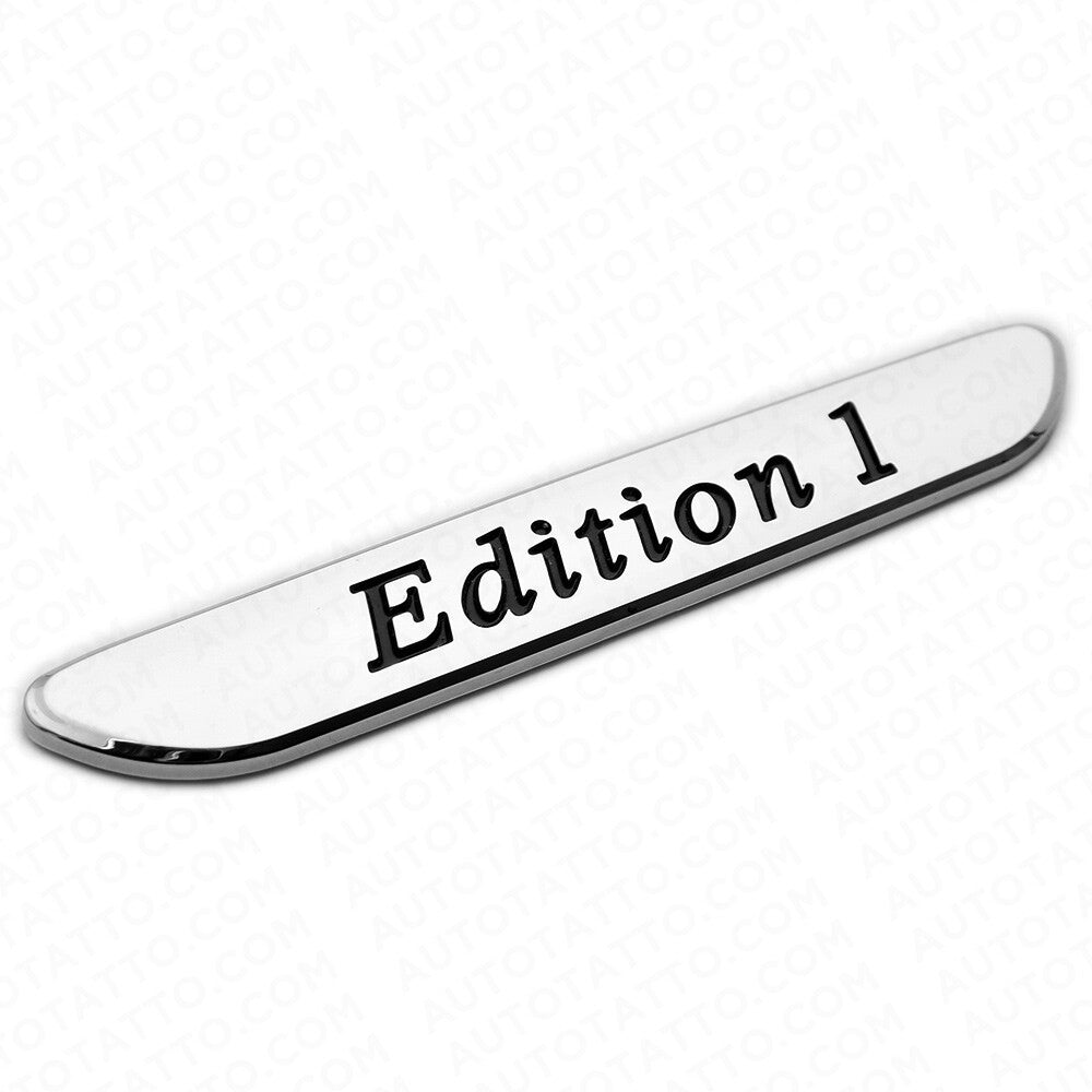 2x 3D Edition 1 Fender Marker Car AMG Logo Badge Emblem Sport Decoration Chrome