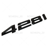 Matte Black BMW 428i 4Series Car Trunk Lid Emblem Badge Nameplate M Performance