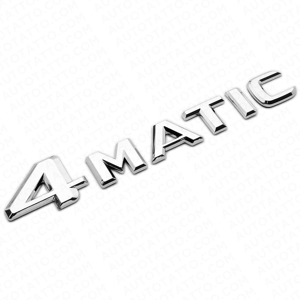 99-14 Mercedes 4 Matic Emblem 3D Trunk Logo Letter Sport Badge AMG - OEM Chrome